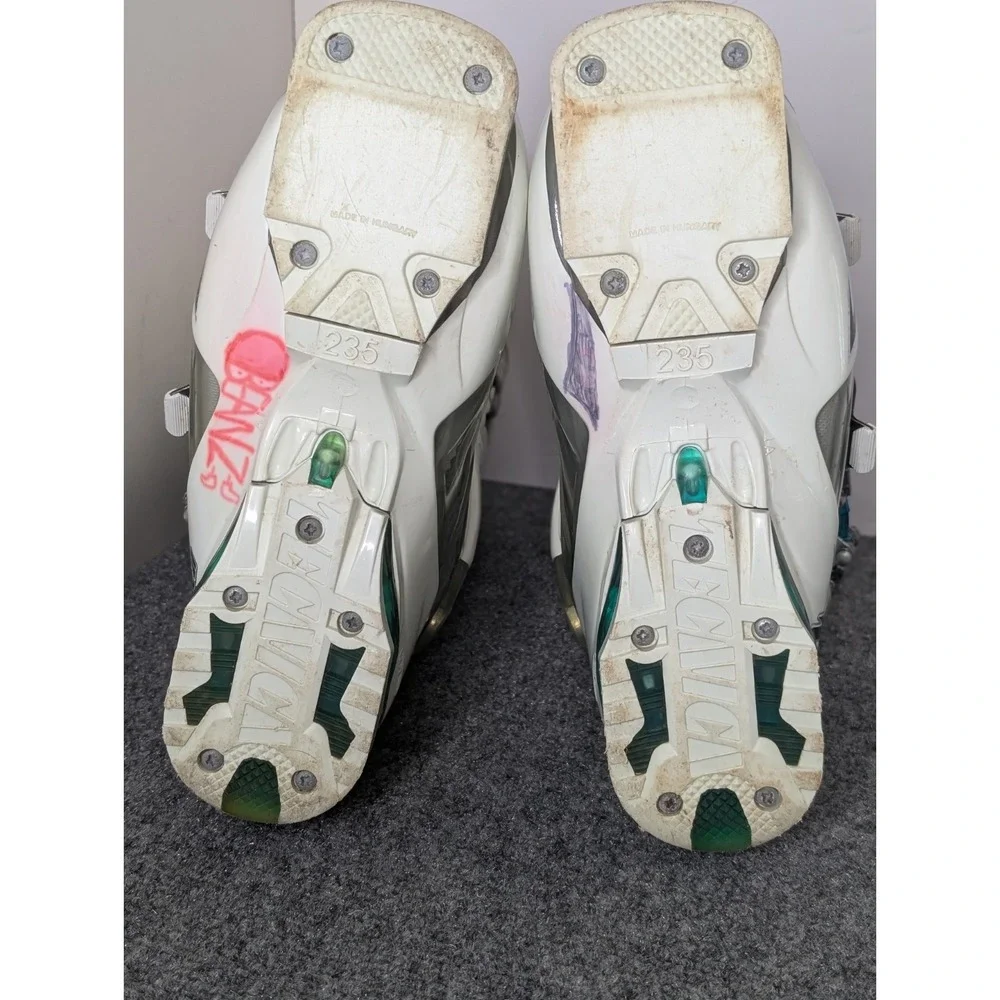 Tecnica Dragon 100 Ski Boots Women's 6.5 (23.5 275mm) White Teal Anti Vibration‎
